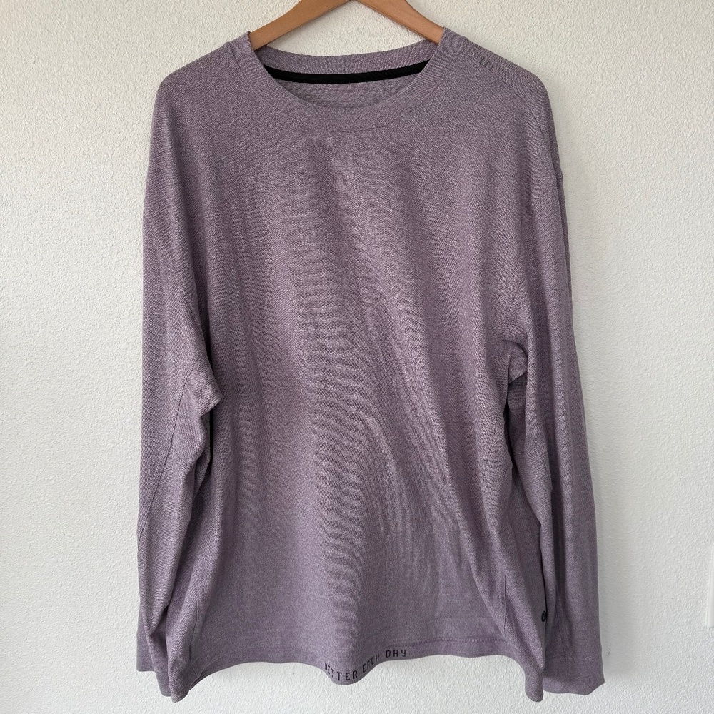 lululemon XL Mens Long Sleeve Oversized T Shirt Lavender